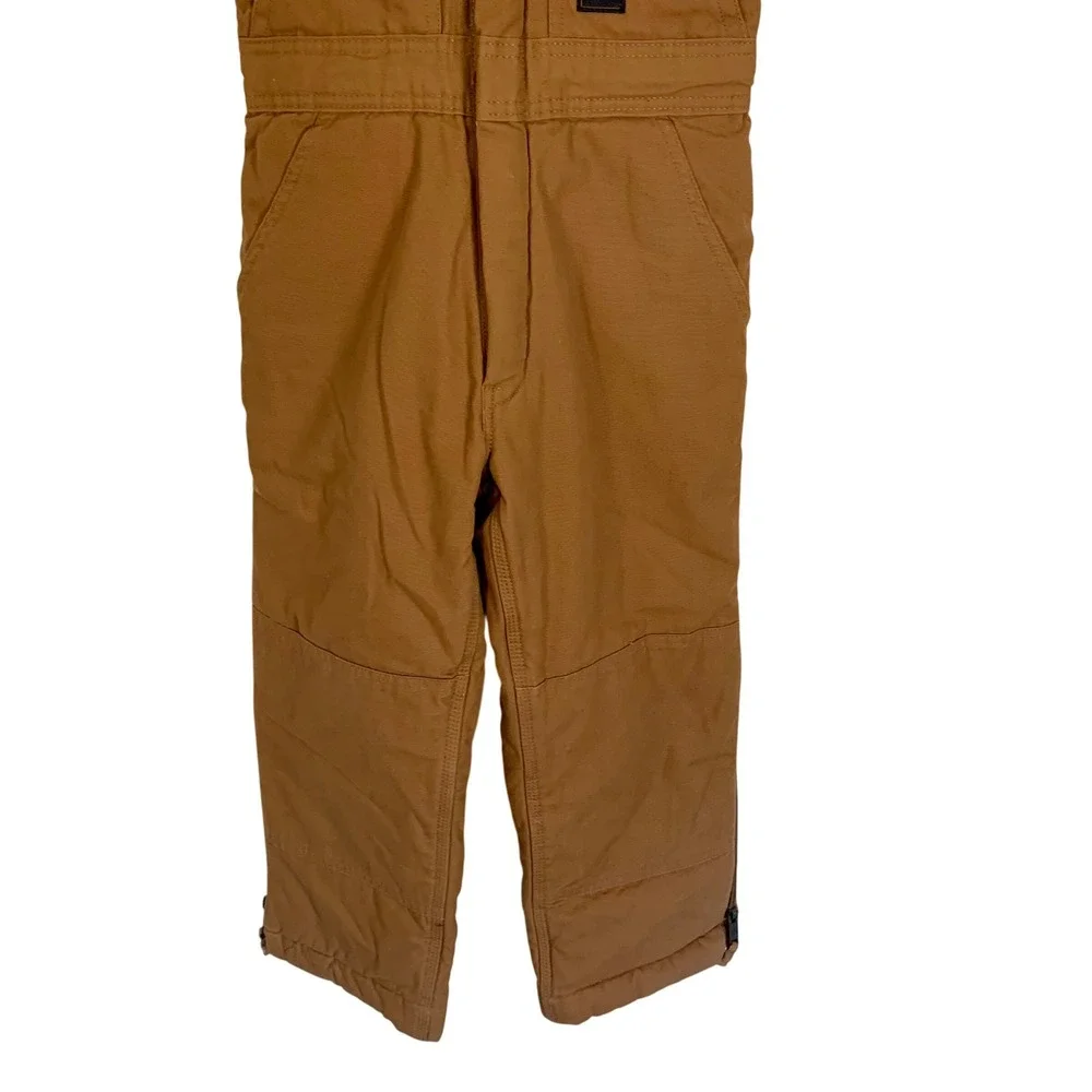 WALLS Canvas Duck Kids M Grow System (unused) Brown Insulated Bib‎ Overalls